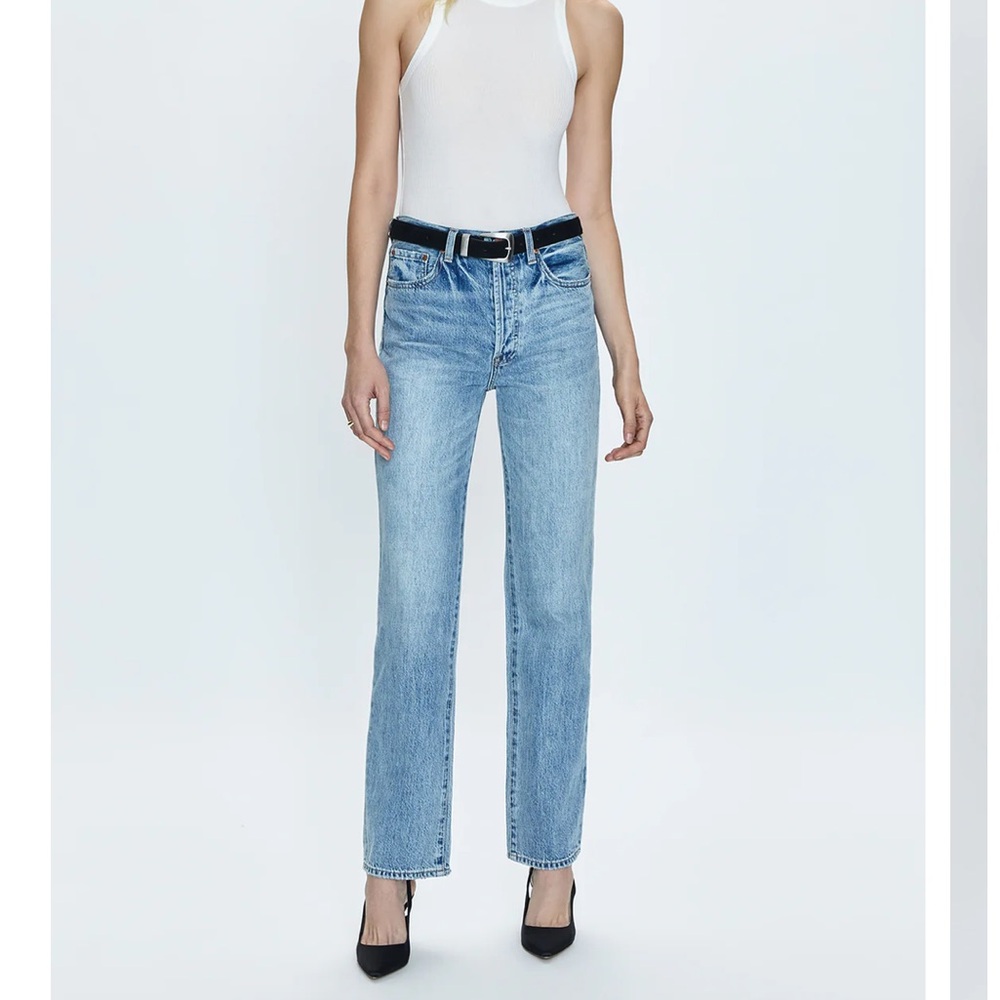 pistola Cassie Light Blue Straight-Leg Jeans - Picture 1 of 7
